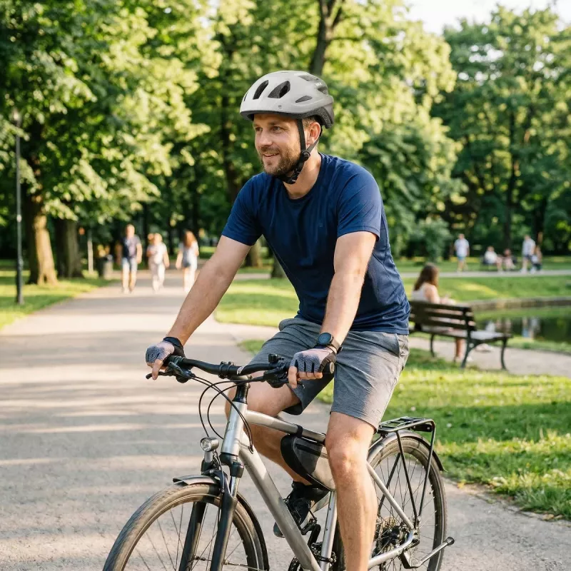 Vayox Active Fahrradhelm mit LED-Licht, Weiß-Schwarz, Größe M (54-58 cm)