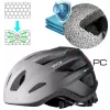 Vayox Active Fahrradhelm mit LED-Licht, Weiß-Schwarz, Größe M (54-58 cm)
