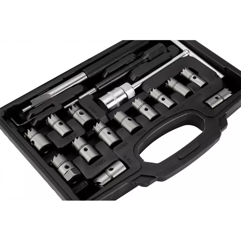 NEO TOOLS 11-885 Injektorsitz-Reinigungsschneider - 17-teiliges Set
