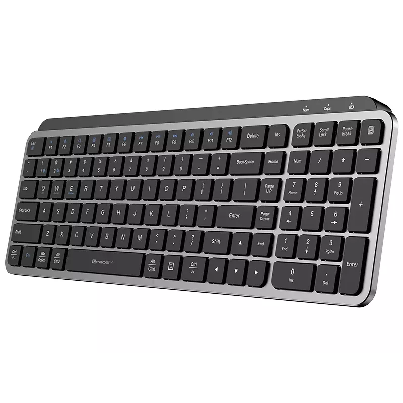 TRACER STONE RF 2.4G+BT Funk-Tastatur, QWERTY US International, Schwarz