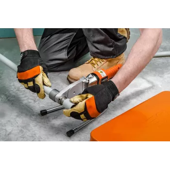 NEO TOOLS 900W Kunststoffrohr-Schweißgerät mit 6 Matrizengrößen (20-63mm) für PPR-, PE-, PB-Rohre, 0-300°C einstellbare Temperatur, antihaftbeschichtete PTFE-Matrizen, inklusive Metallkoffer