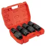 NEO TOOLS 3/4 inch Steckschlüssel-Satz für Schlagschrauber, 26-38 mm, 8-teilig, Cr-Mo-Stahl, schwarz phosphatiert, DIN 3121, mit Kunststoffkoffer