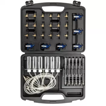 NEO TOOLS TOP-11-263 Common Rail Injektor Leckage-Tester-Set für Dieselmotoren, 6-Zylinder-Diagnose-Set mit Adaptern und Koffer