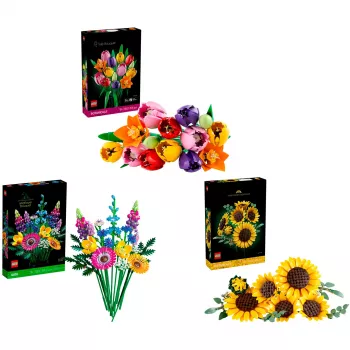 LEGO Botanicals Sommerblumenstrauß Bundle – 756-teiliges botanisches Bauset für Erwachsene