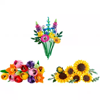 LEGO Botanicals Sommerblumenstrauß Bundle – 756-teiliges botanisches Bauset für Erwachsene