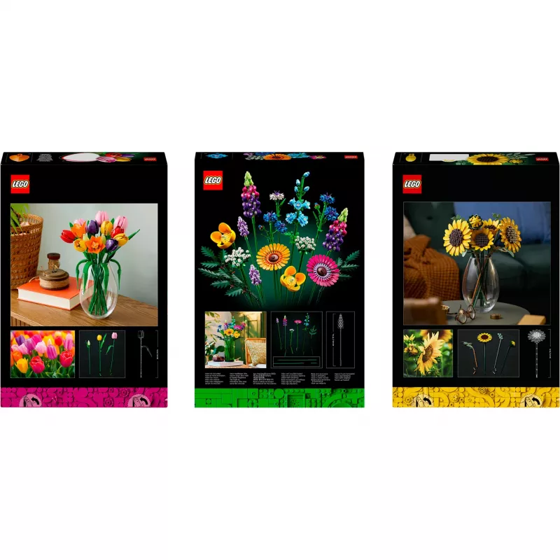 LEGO Botanicals Sommerblumenstrauß Bundle – 756-teiliges botanisches Bauset für Erwachsene