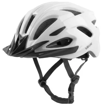 Vayox Speed Glänzend Weiß LED Fahrradhelm Größe M