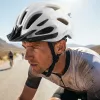 Vayox Speed Glänzend Weiß LED Fahrradhelm Größe M