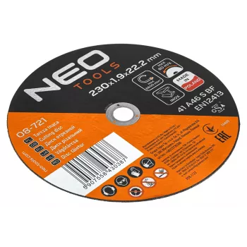 NEO TOOLS Trennscheibe für Metall/INOX 230 x 1,9 x 22,2 mm, 41 A46-S-BF, 25 Stück