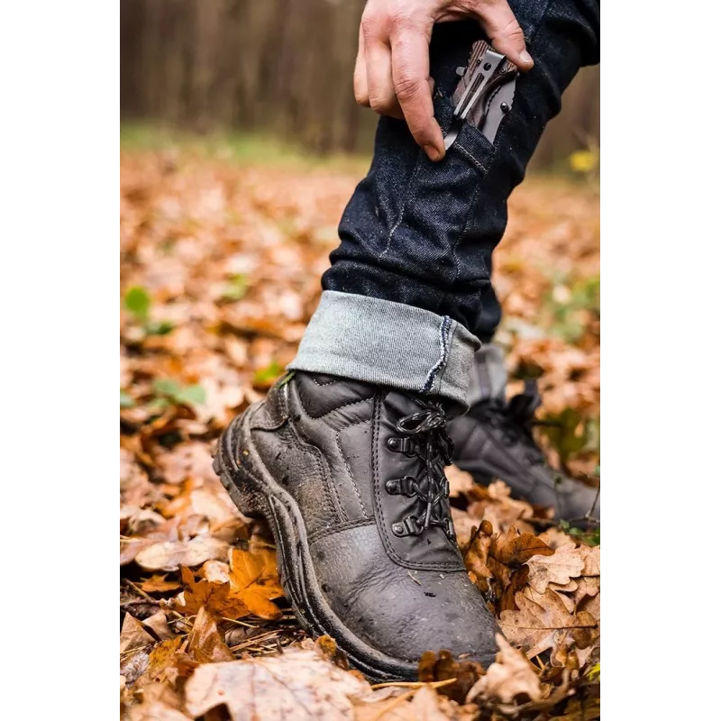 NEO TOOLS DENIM 5-Pocket Arbeitshose, Größe M, Blau, Regular Fit, verstärkte Nähte, EN ISO 13688