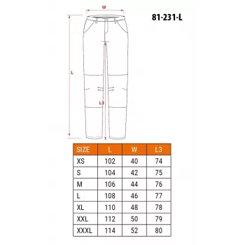 NEO TOOLS 81-231-L Schutzhose Größe L Grau/Schwarz
