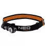 NEO TOOLS Wiederaufladbare Stirnlampe 600lm USB Magnetisches Laden CREE XPG3 LED