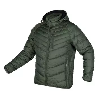 NEO TOOLS Mix&Match gesteppte leichte Daunenjacke, Oliv-Schwarz, Größe S