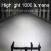 ROCKBROS V9M-1000 1000 Lumen USB-C wiederaufladbares Frontfahrradlicht - Schwarz