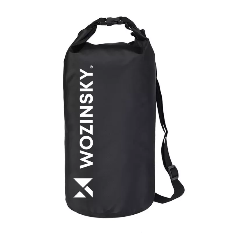 Wozinsky WWK-10 Wasserdichter Trockenbeutel für Kajak und SUP, 10 L, Schwarz