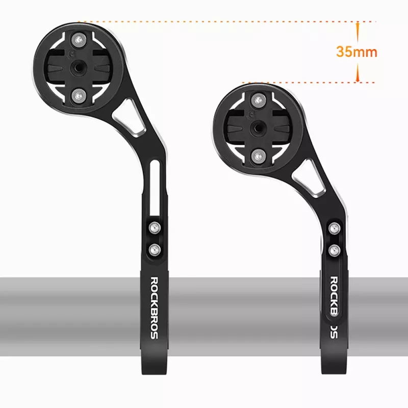 Rockbros FK-301 2-in-1 Fahrradhalterung für Lenker - Fahrradcomputer & Action-Kamera/Licht - Schwarz