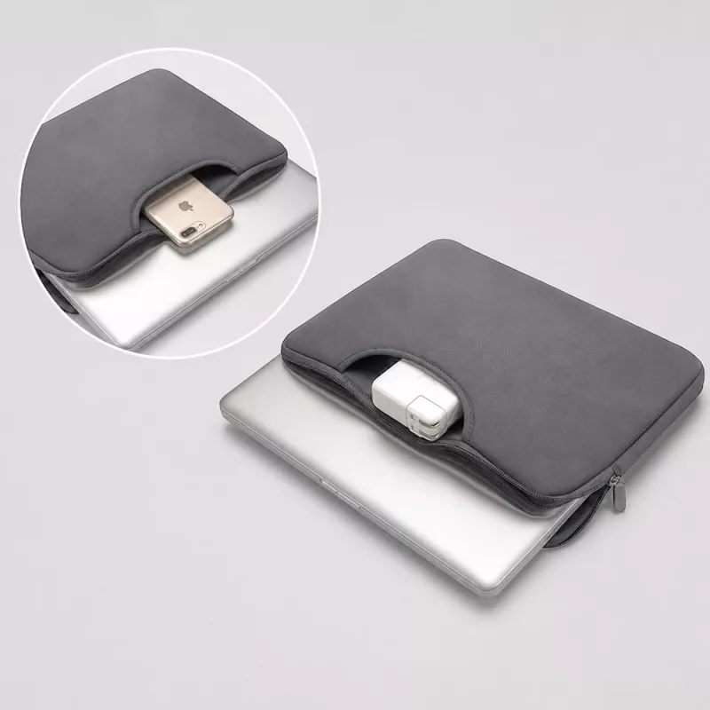 Wozinsky WNT-15G 15,6 Zoll Neopren-Laptop-Hülle mit verstecktem Griff - Grau