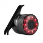 ROCKBROS Q1 Fahrrad-Rücklicht, 7 LED-Farben, mit USB-C-Kabel, Schwarz