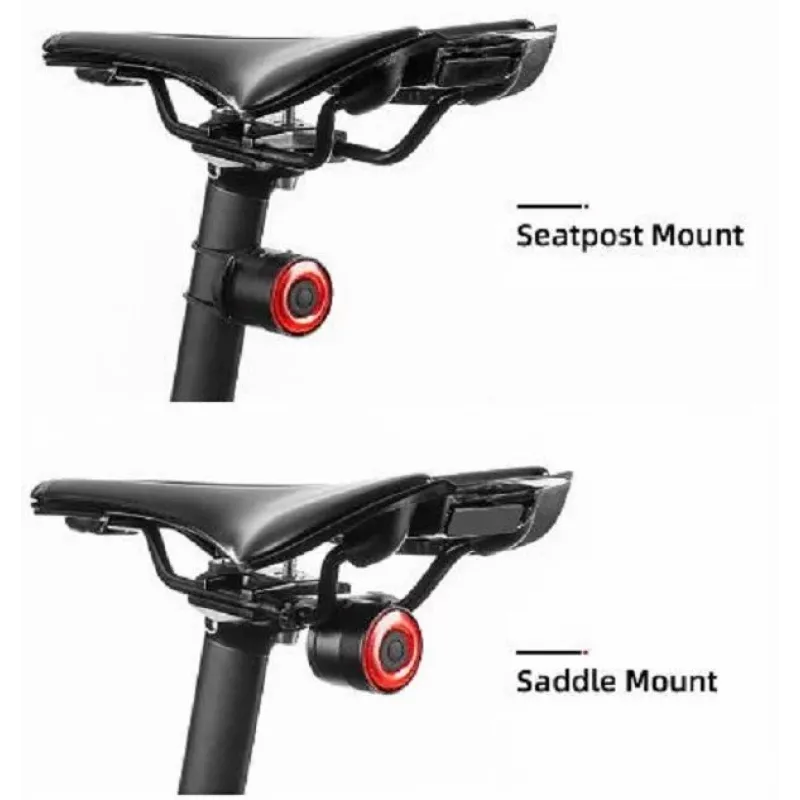 ROCKBROS Q3 Fahrrad-Rücklicht mit intelligenter Bremserkennung - Schwarz