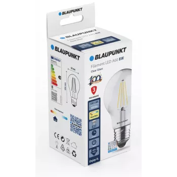 Blaupunkt LED-Filamentlampe E27 8W Warmweiß 806lm A60
