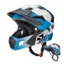 ROCKBROS TS-61 Kinder-Fahrradhelm mit abnehmbarem Kinnschutz, Größe M (54-57 cm), Blau