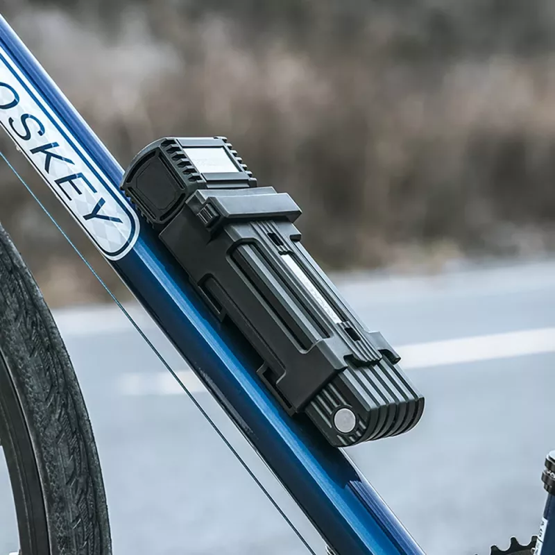 ROCKBROS LKXR2006 Falt-Fahrradschloss mit Schlüssel, Schwarz