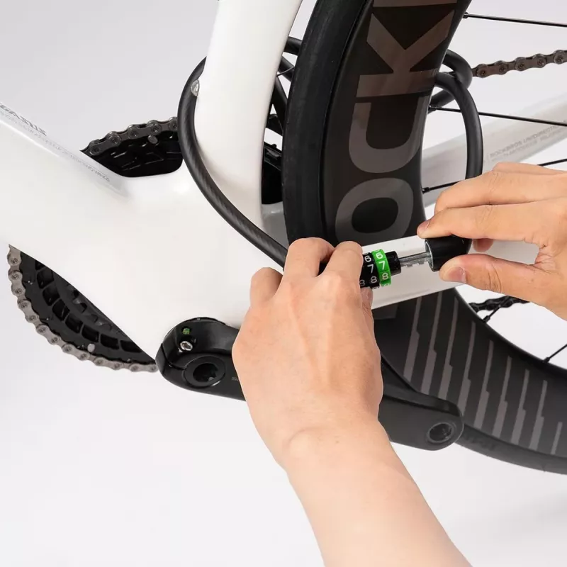 Rockbros 87632 Kombinations-Kabelschloss Fahrradschloss 115 cm - Schwarz