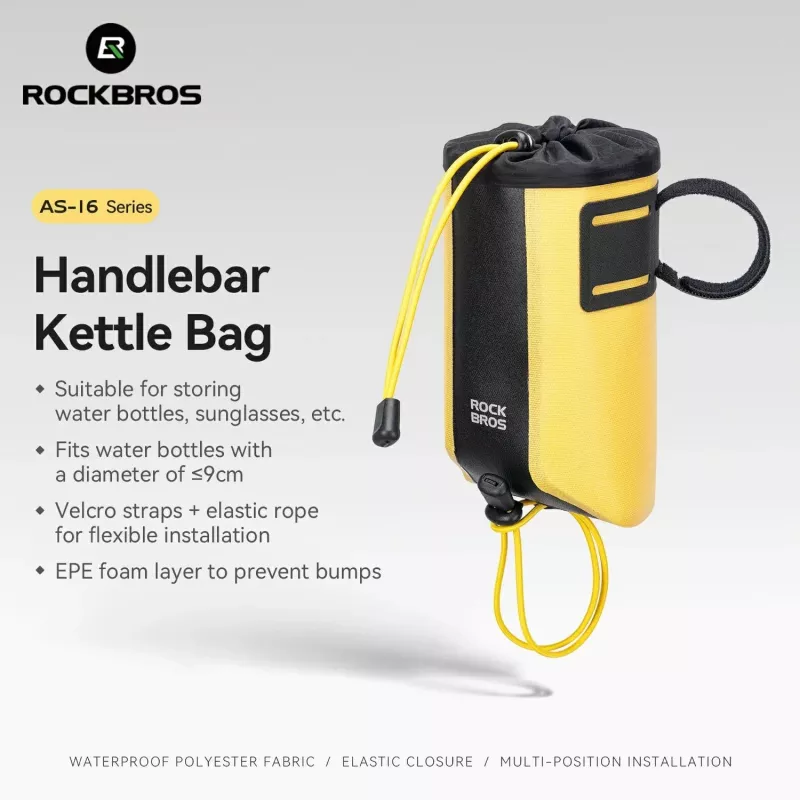 Rockbros AS-162 wasserdichte Lenkertasche für Flaschen - Gelb