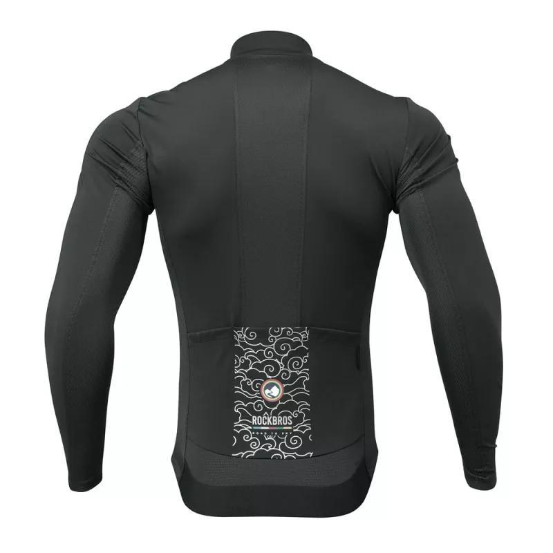 ROCKBROS ROAD TO SKY Winddichte Thermische Fahrradjacke TLWT001 - Schwarz - S