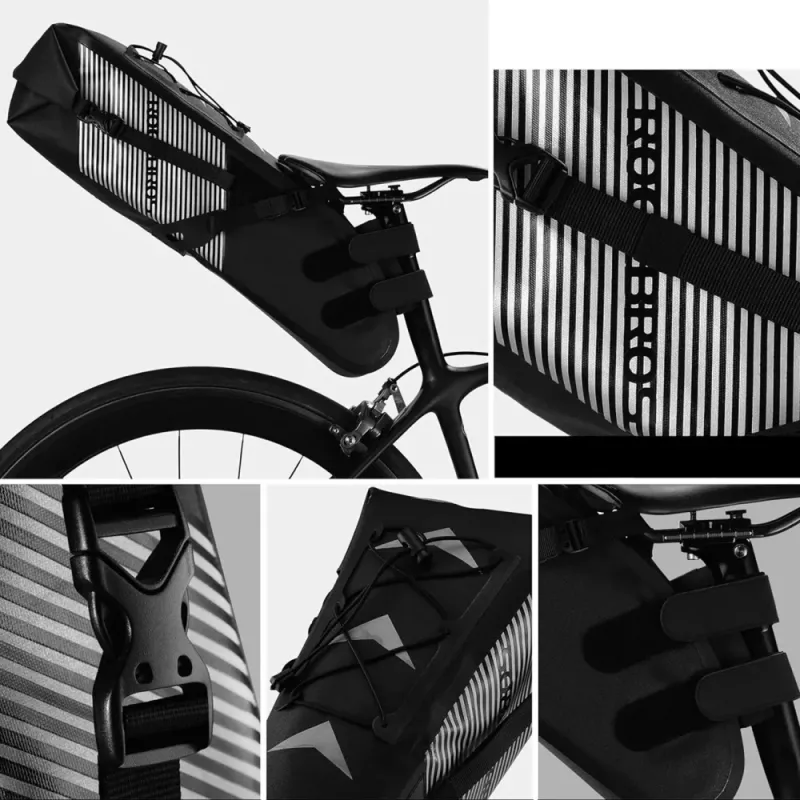 ROCKBROS AS-013 Fahrrad-Satteltasche 10L, Schwarz