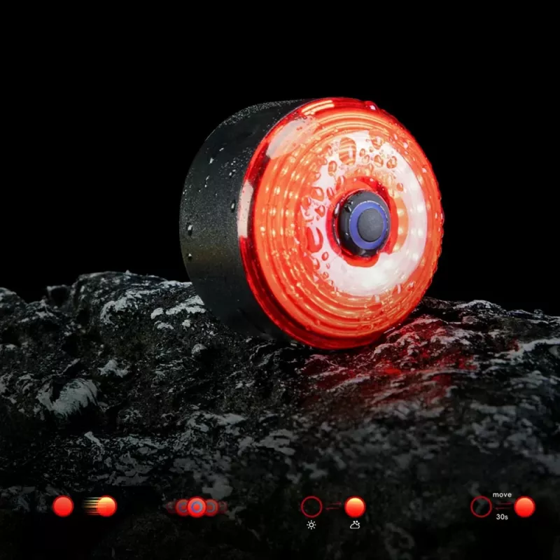 ROCKBROS C52-2 Leichte Satteltasche mit 250 mAh Licht, Grün