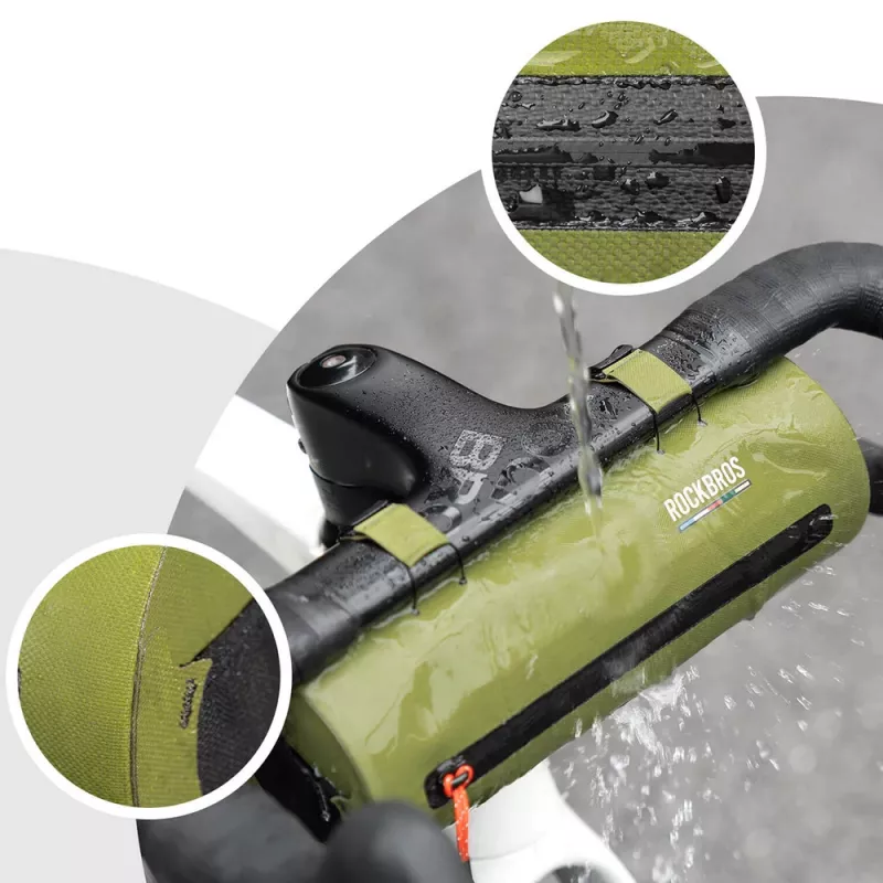 ROCKBROS AS-145 ROAD TO SKY wasserdichte Fahrrad-Lenker Tasche 2L Grün