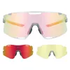 Rockbros SP338 Road To Sky Fahrradbrille mit wechselbaren Gläsern - Grau