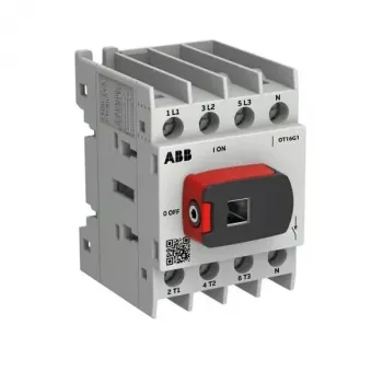 ABB OTOT16G1-4BSN2Plus 16 A 4-poliger frontbetätigter Lasttrennschalter mit schwarzem Griff