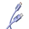 Baseus USB-C auf USB-C Crystal Shine 100W PD Schnelllade- und Datenkabel, 1,2 m, Lila
