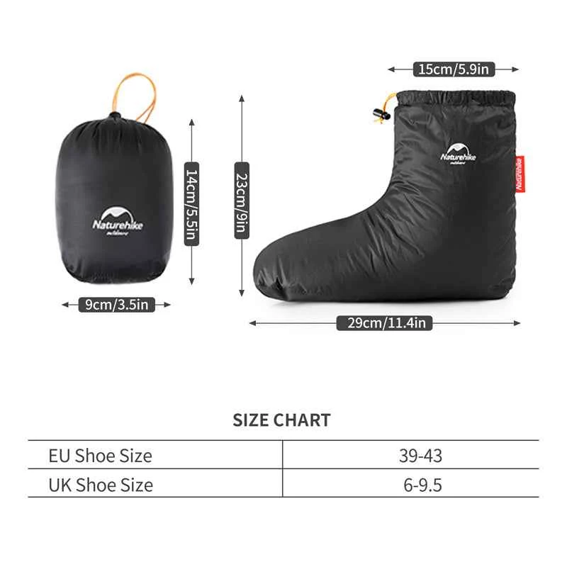 Naturehike Goose Down Knöchelstiefel NH18S023-T Schwarz Medium