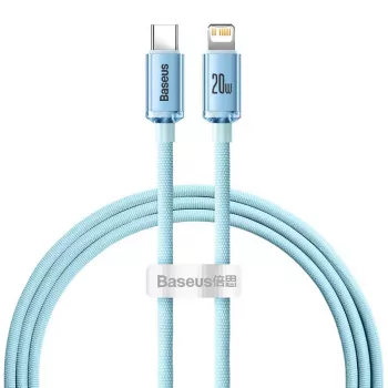 Baseus Crystal Shine USB-C auf Lightning Kabel 20W, 1,2m, Blau