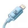 Baseus Crystal Shine USB-C auf Lightning Kabel 20W, 1,2m, Blau
