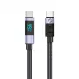 ORICO LDC2C USB-C auf USB-C PD 100W Kabel mit LED-Leistungsanzeige, 480 Mbps, 3 m, Schwarz