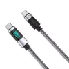 ORICO LDC2C USB-C auf USB-C PD 100W Kabel mit LED-Leistungsanzeige, 480 Mbps, 3 m, Schwarz