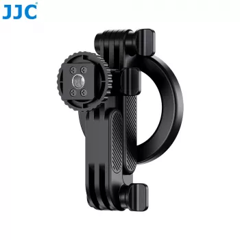 JJC MS-CS1 MagSafe Magnetische Halterung mit 1/4 Zoll-20 und GoPro-Kompatibilität, Schwarz
