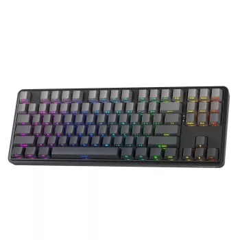 Redragon StarBlade K707SP-RGB-PRO Mechanische Gaming-Tastatur, Rote Schalter, Per-Key RGB, Vollformat, Kabelgebunden USB, Abnehmbare Handballenauflage, Schwarz