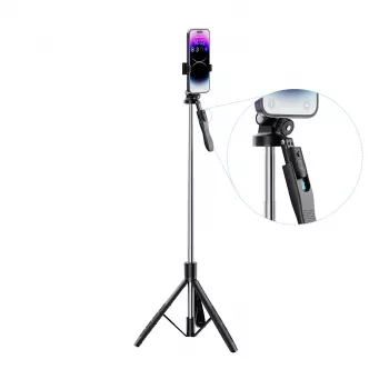 XO SS15 Bluetooth-Selfie-Stick-Stativ, 180 cm, Schwarz