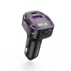 XO BCC12 Bluetooth 5.0 FM-Transmitter mit Dual-USB-Ladefunktion, Freisprecheinrichtung, LED-Anzeige, USB-/TF-Karten-MP3-Player, Kfz-Batteriespannungsmonitor für 12V/24V-Fahrzeuge