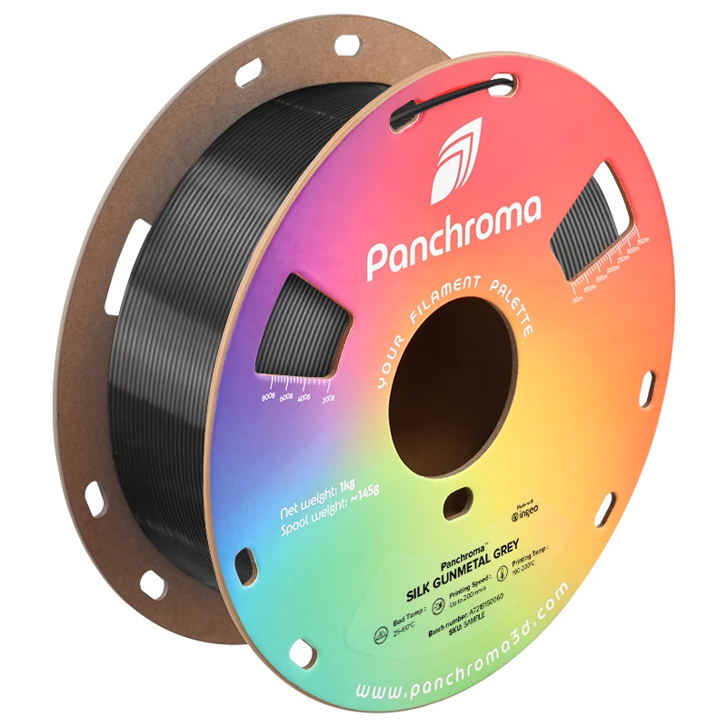 Polymaker Panchroma PLA Silk 3D-Drucker-Filament, 1,75 mm, 1 kg, Gunmetal Grey