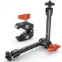 KF Magic Arm + Super Clamp Montage-Kit mit 1/4 Zoll & 3/8 Zoll Gewinde, 15-55 mm Backe, Schwarz