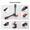 KF Magic Arm + Super Clamp Montage-Kit mit 1/4 Zoll & 3/8 Zoll Gewinde, 15-55 mm Backe, Schwarz