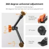 KF Magic Arm + Super Clamp Montage-Kit mit 1/4 Zoll & 3/8 Zoll Gewinde, 15-55 mm Backe, Schwarz
