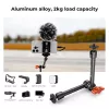 KF Magic Arm + Super Clamp Montage-Kit mit 1/4 Zoll & 3/8 Zoll Gewinde, 15-55 mm Backe, Schwarz