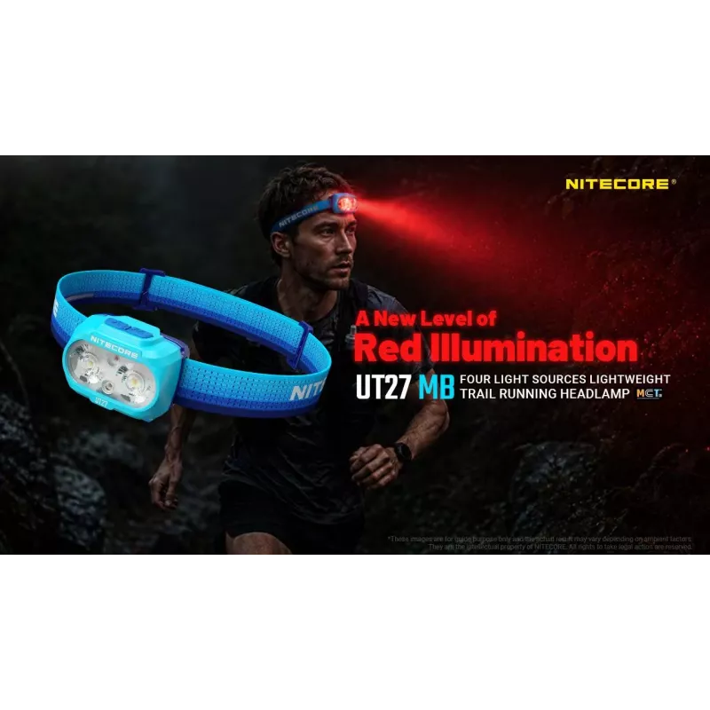 Nitecore UT27 MB 800 Lumen Dual-Beam-Stirnlampe mit rotem Licht